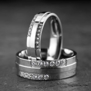 Vestuviniai žiedai su Briliantais "Modernūs 6"