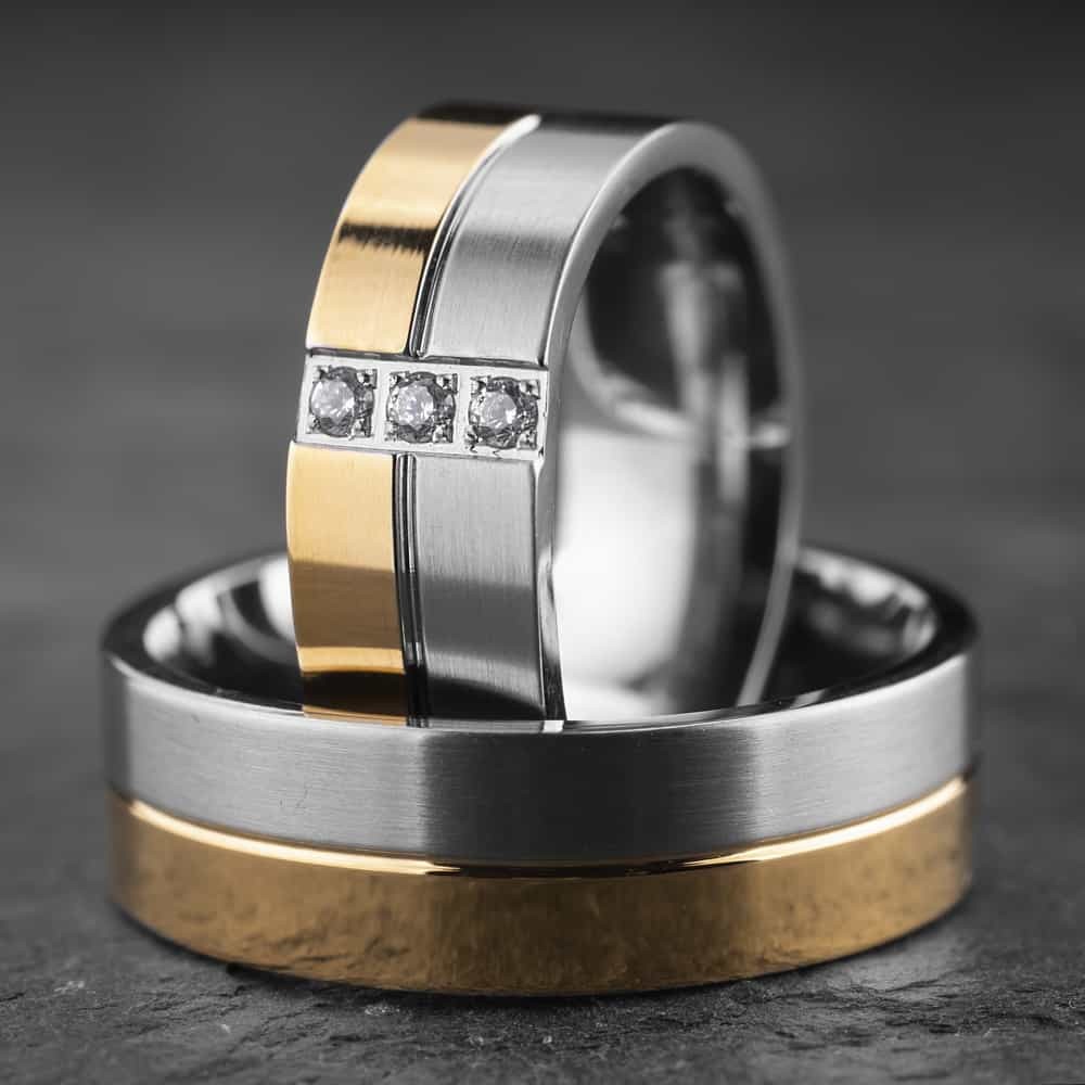 Vestuviniai žiedai su Briliantais "Modernūs 14"