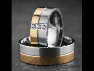 Vestuviniai žiedai su Briliantais "Modernūs 14"