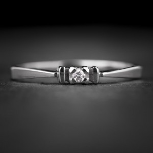 Sužadėtuvių žiedas su Briliantu "The Diamond 78"