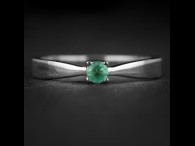 Sužadėtuvių žiedas su Smaragdu "Gaiva Akims 11"