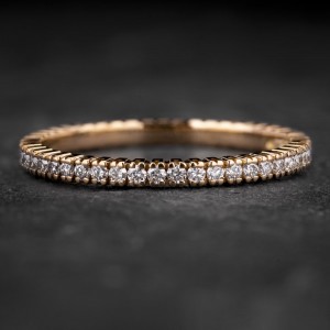 Auksinis žiedas su Deimantais "Deimantinė Juostelė 50"