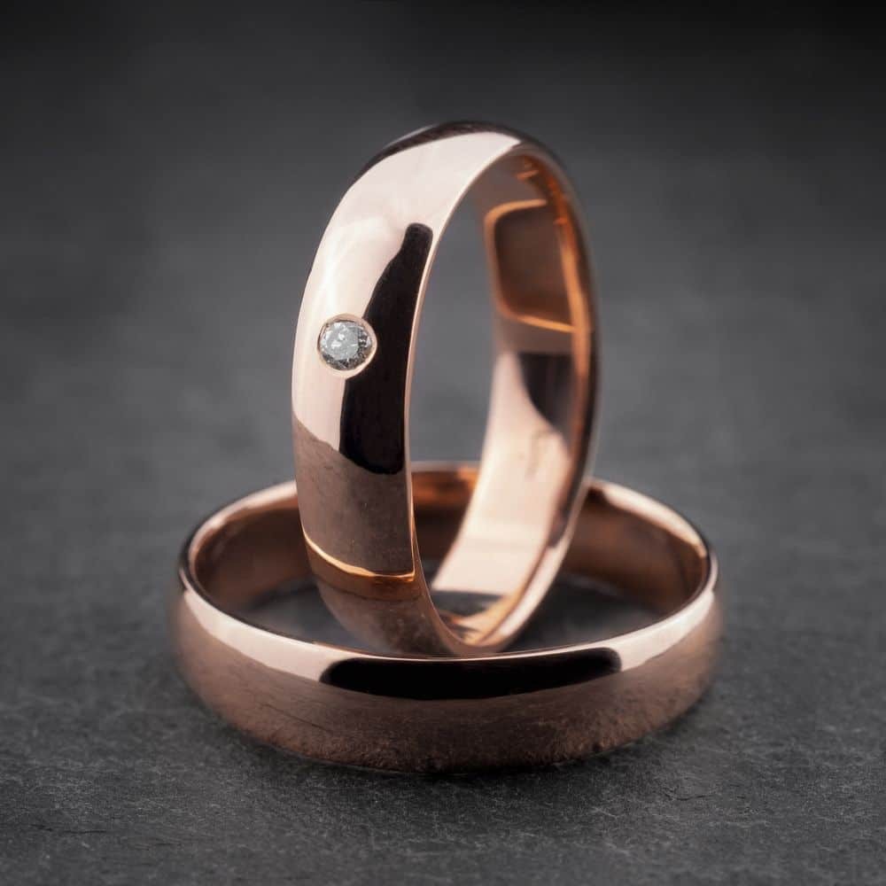 Vestuviniai žiedai su Briliantu "Klasika 1"