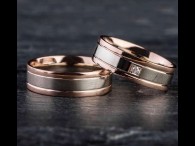 Vestuviniai žiedai su Briliantu "Modernūs 2"