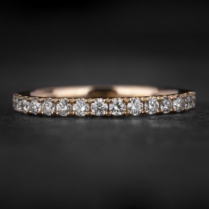 Auksinis žiedas su Briliantais "Deimantinė Juostelė 59"