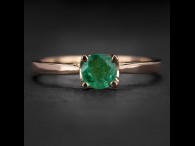 Auksinis žiedas su Smaragdu "Gaiva akims 28"