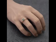 Auksinis žiedas su Smaragdu "Gaiva akims 29"