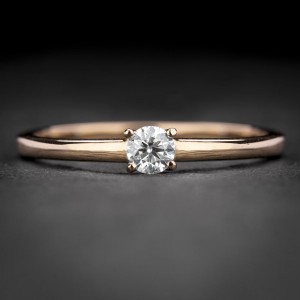Auksinis žiedas su Briliantu "The Diamond 103"