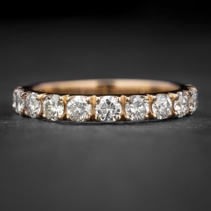 Auksinis žiedas su Briliantais "Deimantinė Juostelė 75"