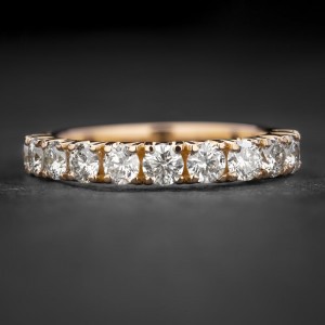 Auksinis žiedas su Briliantais "Deimantinė Juostelė 77"