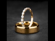 Vestuviniai žiedai su Briliantais "Karališki 17"