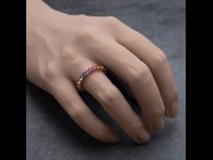Auksinis žiedas su Safyrais "Candy 23"