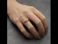 Auksinis žiedas su Smaragdu "Whirlwind 2"