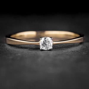 Sužadėtuvių žiedas su Briliantu "The Diamond 105"