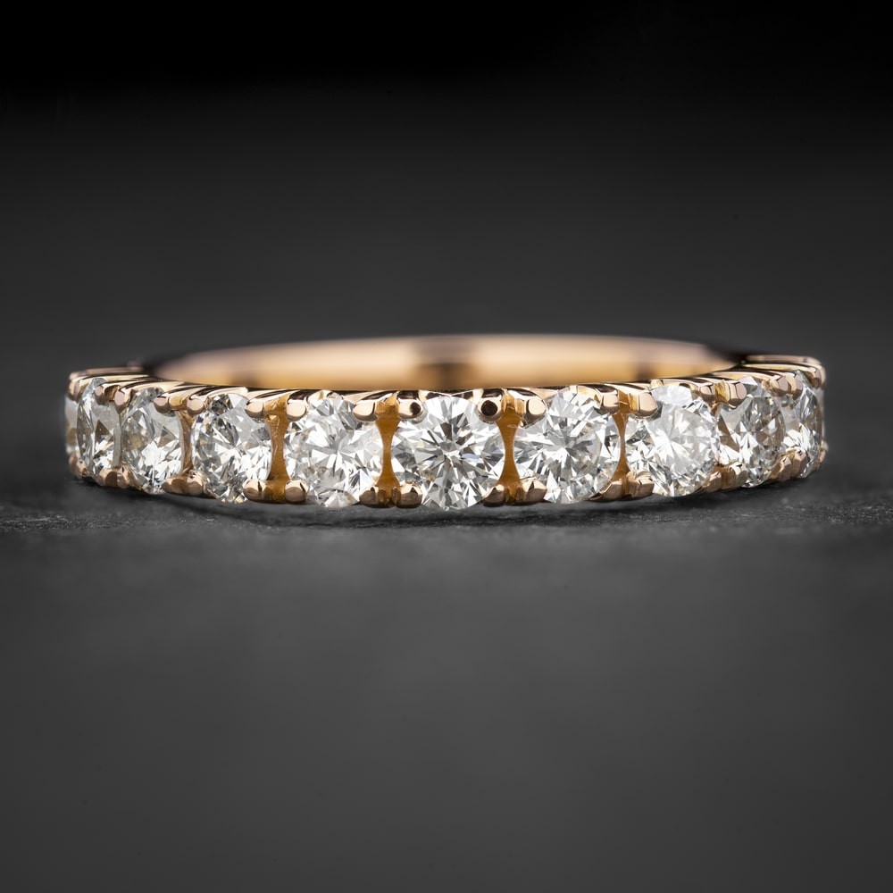 Auksinis žiedas su Briliantais "Deimantinė Juostelė 91"
