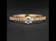 Auksinis žiedas su Briliantais "The Elegance 183"