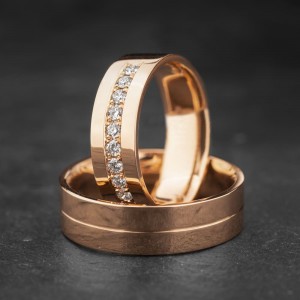 Vestuviniai žiedai su Briliantais "Modernūs 9"
