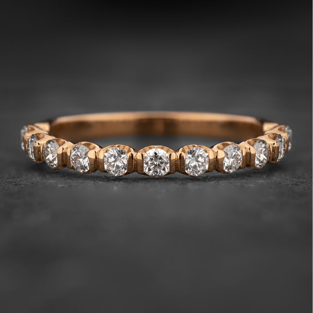 Auksinis žiedas su Briliantais "Deimantinė Juostelė 3"